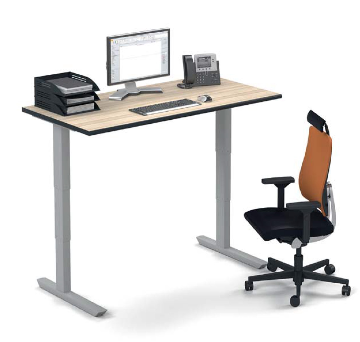 Sit-Stand Technical Workstation AES OSCAR 1600 x 800 mm Knurr Vertiv Workstations Electronic Elicon Consoles ESD Products